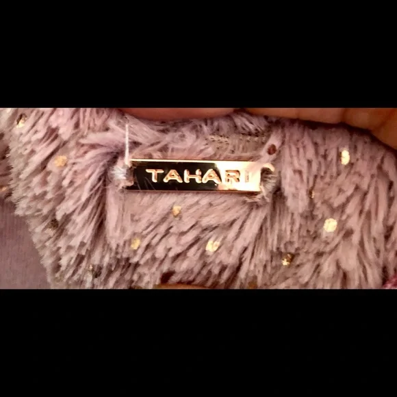 TAHARI GIRL Mauve Fluffy Shirt with Bows - Picture 8 of 9